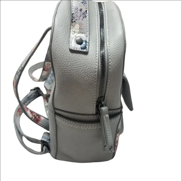 Celine Dion Light Gray Floral Mini Backpack - Picture 5 of 12